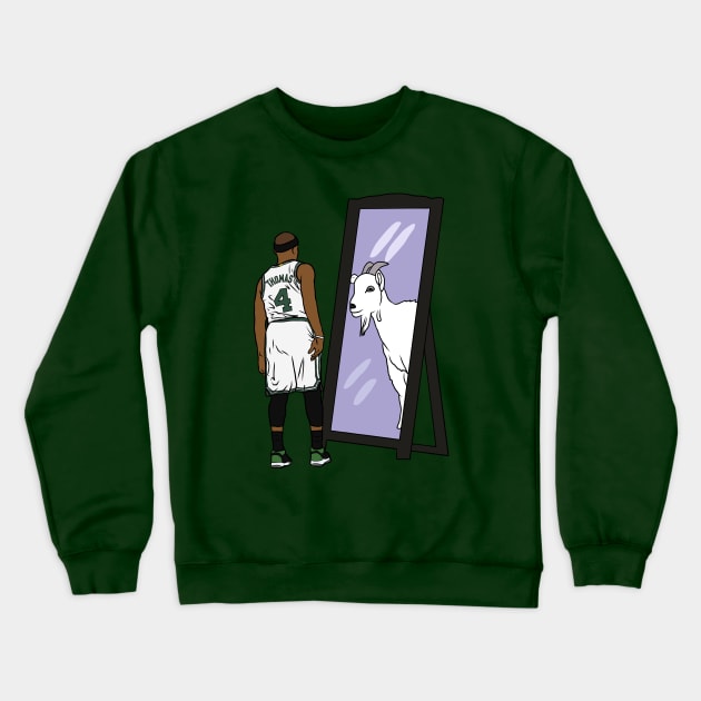 Isaiah Thomas Mirror GOAT Crewneck Sweatshirt by rattraptees